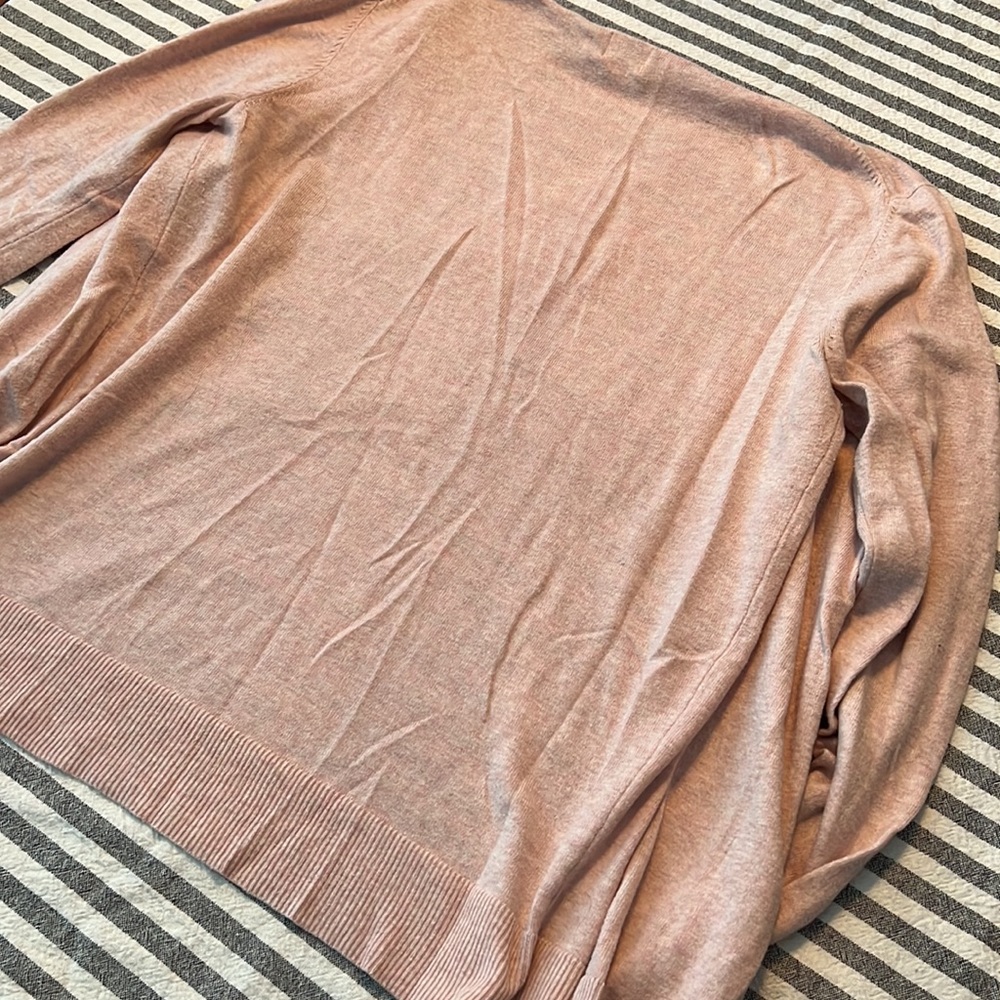 Soft heathered pink a new day sweater cardigan, size large - Picture 5 of 7
